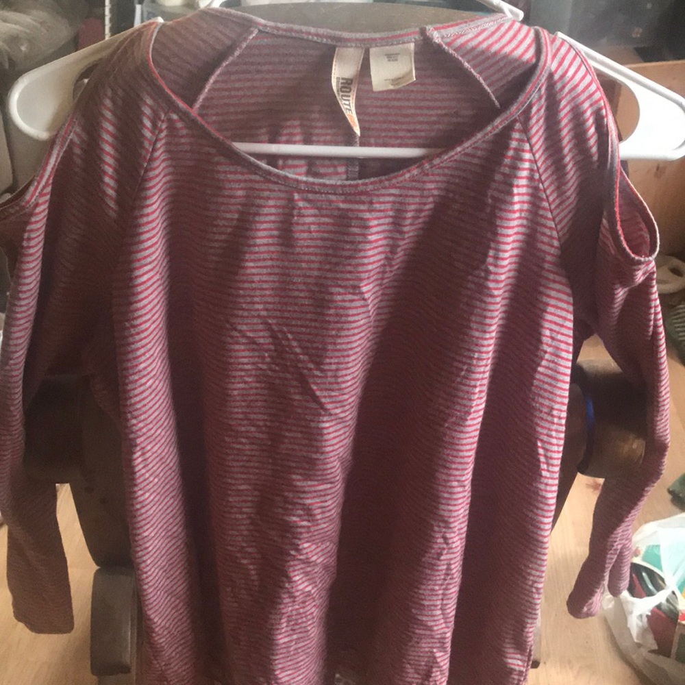 Route 66 open shoulder shirt